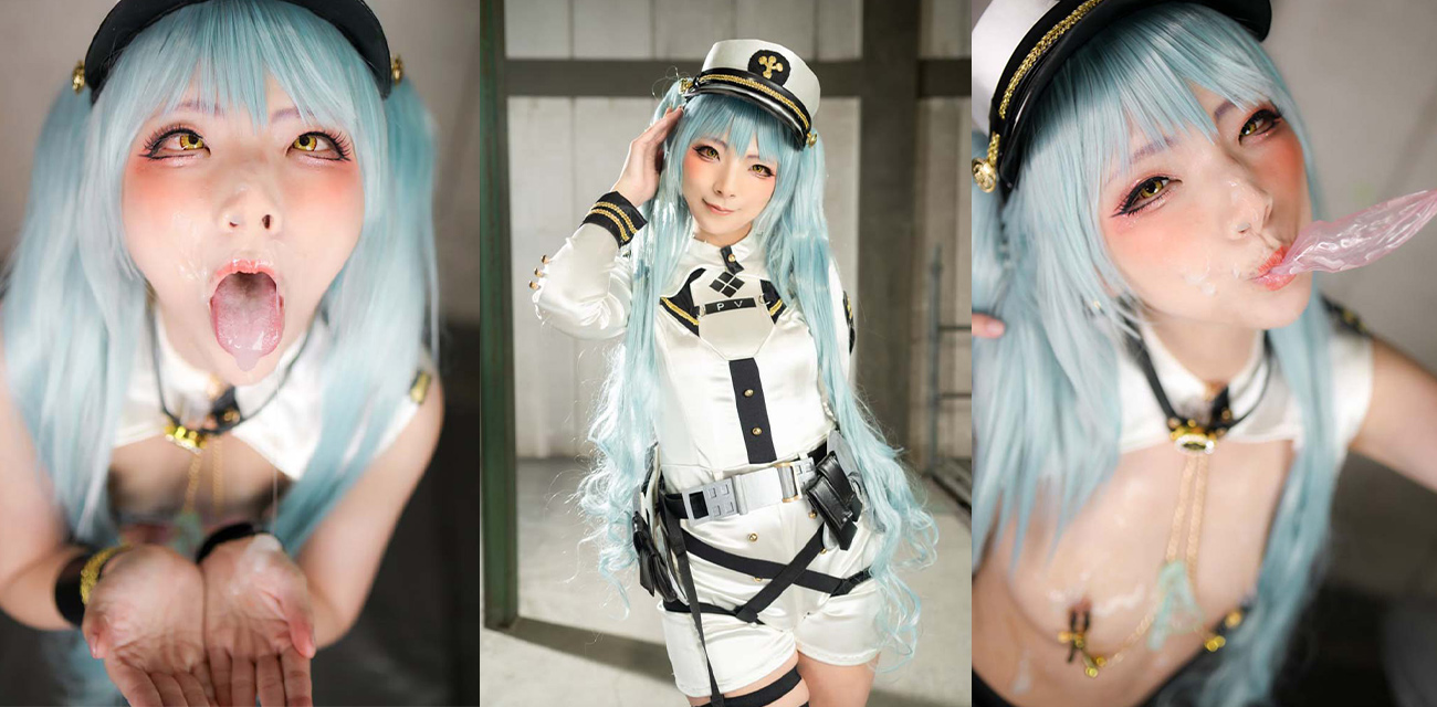 阿黑颜福利姬【comonun】COS碧蓝航线企业，身上挂满套套性感吃精写真花絮劲爆流出